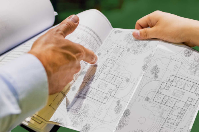 Blick auf Gartenplan